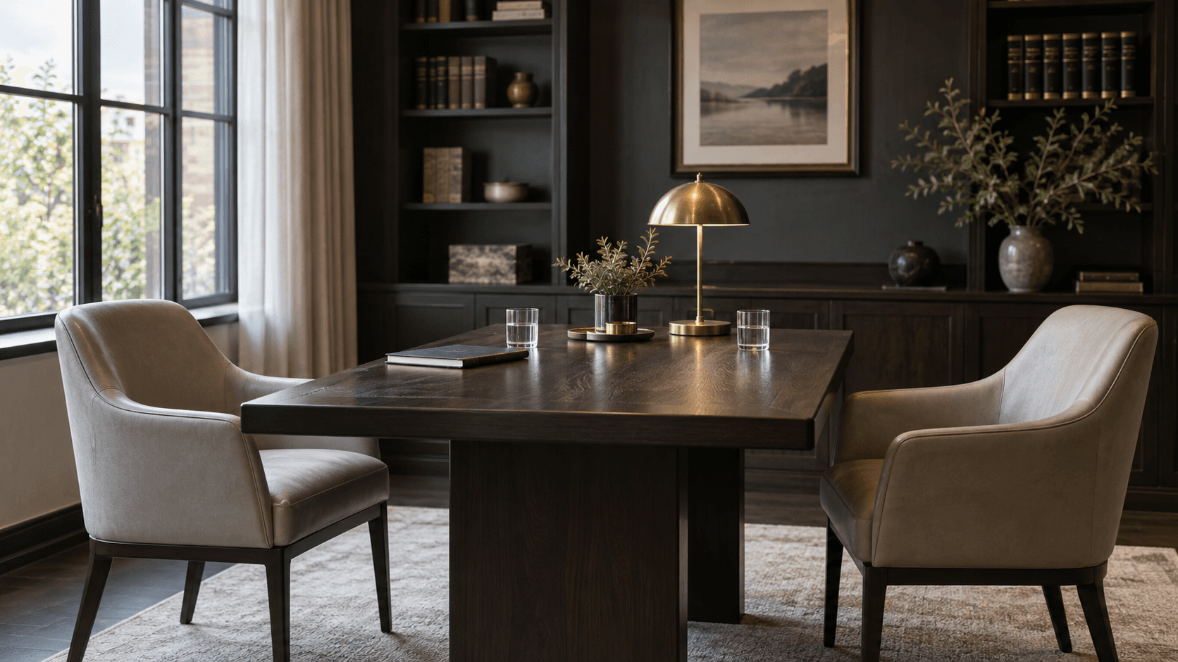 Private consultation room prepared for a client conversation